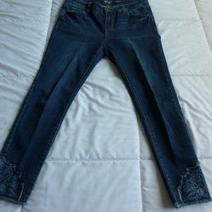 Style & Co Ankle Pants Jeans with embroidered hem